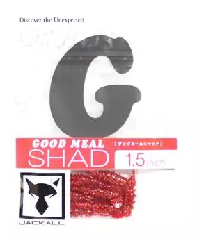 Мягкая приманка Jackall Good Meal Shad, 1,5 дюйма, чешуйки красного золота (0657)