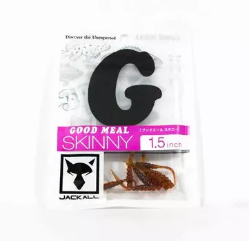 Мягкая приманка Jackall Good Meal Skinny 1,5 дюйма Goodmeal Isome Orange (8089)