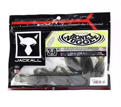 Мягкая приманка Jackall Honey Nugget 3 дюйма, дымчатая, светло-зеленая, тыква B (3615)