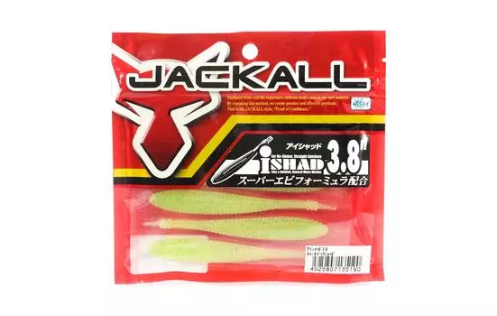 Мягкая приманка Jackall I Shad 3,8 дюйма Chart Back Shad (5190)