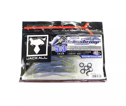 Мягкая приманка Jackall Neko Shrimp 5,3 дюйма, натуральная дыня для слабого освещения (6453)