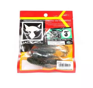 Мягкая приманка Jackall Rhythm Grub 3 дюйма Dark Thunder Clear Silver (2174)