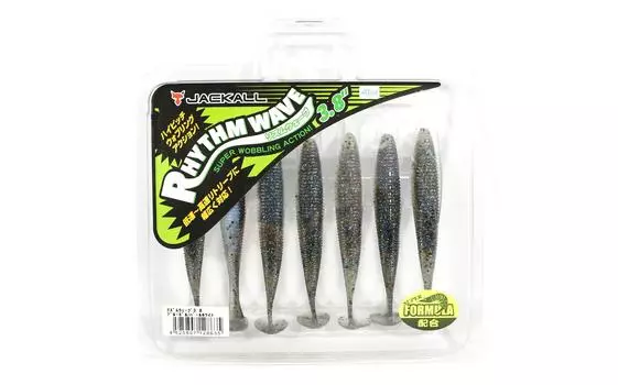 Мягкая приманка Jackall Rhythm Wave 3,8 дюйма Bluegill Pearl White (8635)