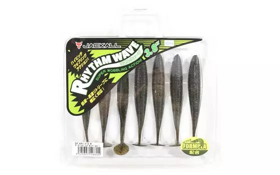 Мягкая приманка Jackall Rhythm Wave 3,8 дюйма, зеленая тыква, перец (8604)