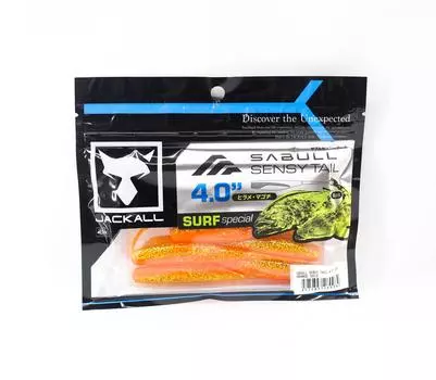 Мягкая приманка Jackall Sabul Sensy Tail 4 дюйма оранжево-золотая (0984)