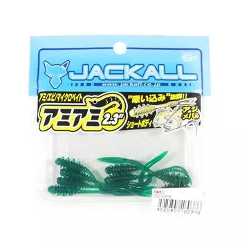 Мягкая приманка Jackall SW Light Game Amamiami 2,3 дюйма, стелс, зеленая (0376)