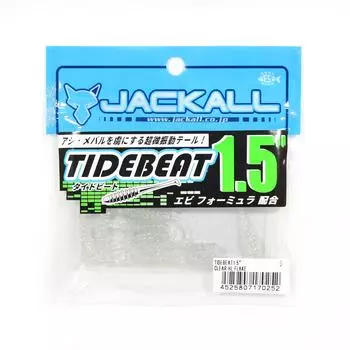 Мягкая приманка Jackall Tide Beat 1,5 дюйма, прозрачная HL Flake (0252)