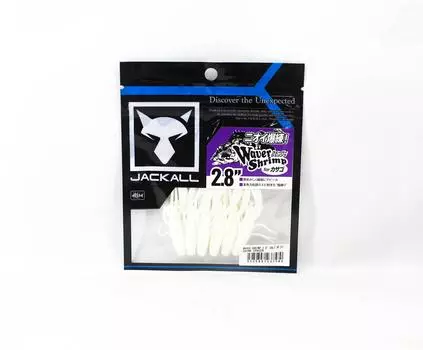 Мягкая приманка Jackall Waver для креветок и морской воды, 2,8 дюйма, блестящий ластик (7580)