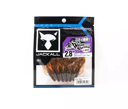 Мягкая приманка Jackall Waver для креветок и морской воды 2,8 дюйма Isome Orange (6428)