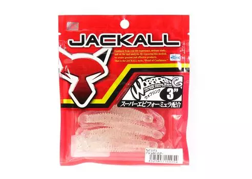 Мягкая приманка Jackall, вибрирующая с хвостом Grub Tail, 3 дюйма, призма Fry Clear (4054)
