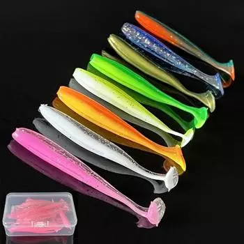 Мягкая приманка-личинка с двойным спиральным Т-образным хвостом и завитым хвостом Color 2