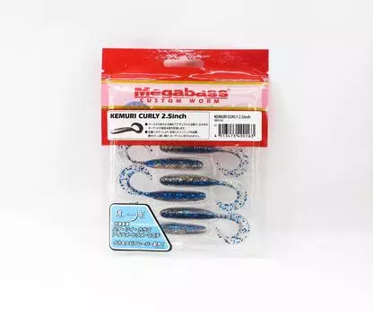 Мягкая приманка Megabass Kemuri Curly 2,5 дюйма Iwashi (0163)