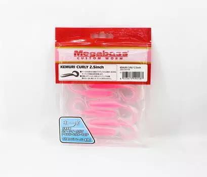 Мягкая приманка Megabass Kemuri Curly 2,5 дюйма Zabuton Pink (0187)
