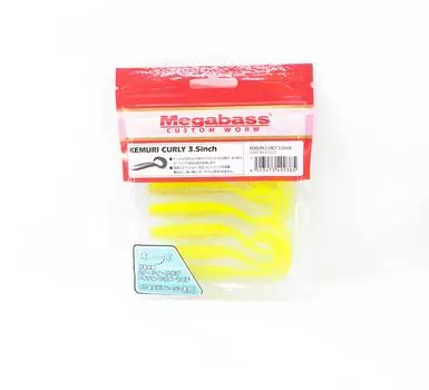 Мягкая приманка Megabass Kemuri Curly 3,5 дюйма, задняя крышка, золотистая (0385)