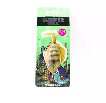 Мягкая приманка Megabass Sleeper Gill 3,2 дюйма, 3/4 унции Sunshine Gill OB (8882)