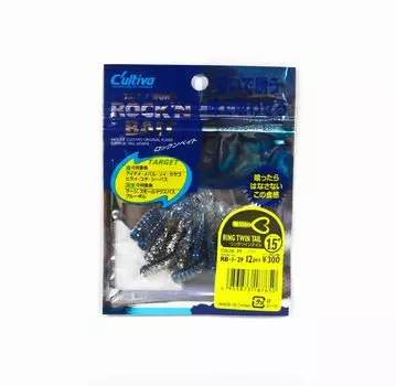 Мягкая приманка Owner RB-1, кольцо с двойным хвостом, 12 штук, 1,5 дюйма 29 (7650)