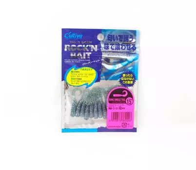 Мягкая приманка Owner RB-3 с кольцом, одинарная личинка, 12 штук, 1,5 дюйма 15 (2446)