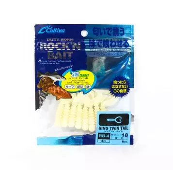 Мягкая приманка Owner RB-4, кольца с двойным хвостом, 8 шт., 2 дюйма 18 (2064)