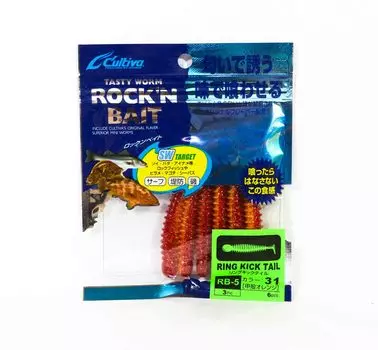 Мягкая приманка Owner RB-5 с кольцами Kick Tail, 6 шт., 3 дюйма 31 (2187)