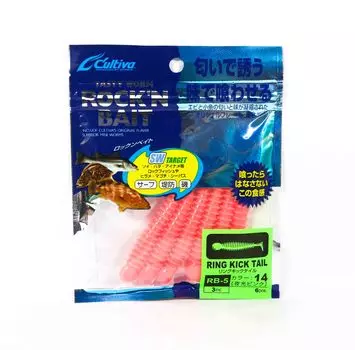 Мягкая приманка Owner RB-5 с кольцами Kick Tail, 6 шт., 3 дюйма 14 (2095 год)