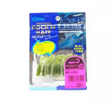 Мягкая приманка Owner Soft Lure RB-3, кольцо, одиночная личинка, 12 штук, 1,5 дюйма 36 (3202)