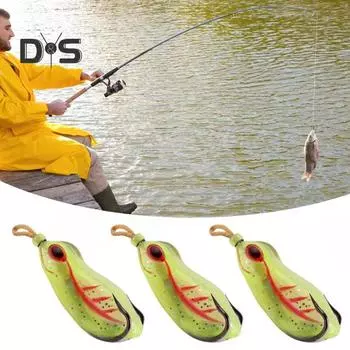 Мягкая приманка в виде лягушки 6 см/13 г с острым крючком Бионическая искусственная приманка для ловли соленой воды, пресноводного окуня, змееголовой форели, рыболовные принадлежности чистый