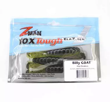 Мягкая приманка Zman Billy Goat 4,25 дюйма, 3 шт. в упаковке Hot Snakes (5438)