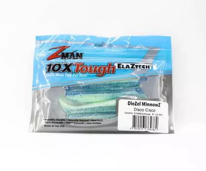 Мягкая приманка Zman Diezel MinnowZ 4 дюйма, 5 шт. в упаковке Disco Cisco (4762)