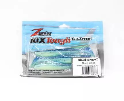 Мягкая приманка Zman Diezel MinnowZ 5 дюймов, 4 шт. в упаковке Disco Cisco (4786)