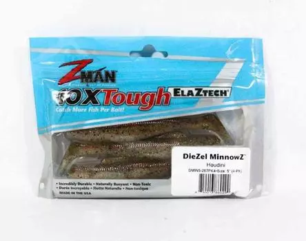 Мягкая приманка Zman Diezel MinnowZ 5 дюймов 4 шт. в упаковке Houdini (0290)