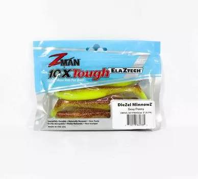 Мягкая приманка Zman Diezel MinnowZ 5 дюймов, 4 шт., сексуальные пенни (0382)