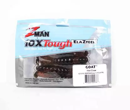 Мягкая приманка Zman Goat 3,75 дюйма, 4 шт. в упаковке, Hot Craw (4363)