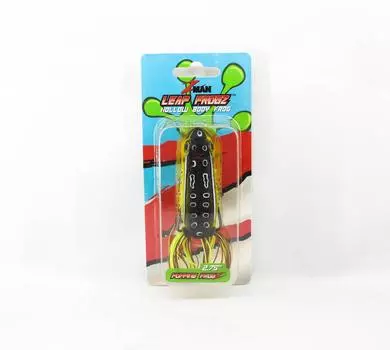 Мягкая приманка Zman Leap FrogZ Popping Frog 2,75 дюйма, коричневый леопард (5619)