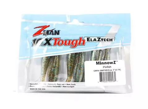 Мягкая приманка Zman MinnowZ 3 дюйма, 6 шт. в упаковке, щука (2581)