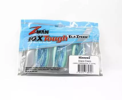 Мягкая приманка Zman MinnowZ 3 дюйма, 6 шт. в упаковке Disco Cisco (4748)