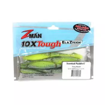 Мягкая приманка Zman PaddlerZ с ароматом, 5 дюймов, 5 шт. в упаковке, сексуальная кефаль (4820)