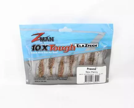 Мягкая приманка Zman PrawnZ 2,5 дюйма, 6 шт. в упаковке, новые пенни (5042)