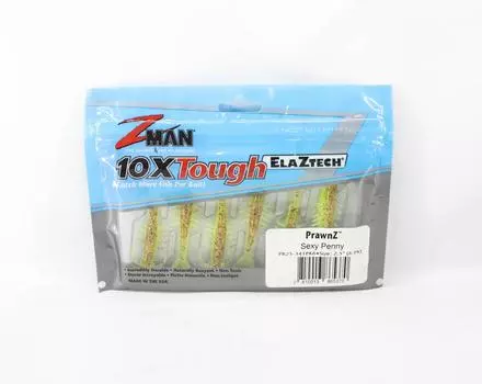 Мягкая приманка Zman PrawnZ 2,5 дюйма, 6 шт. в упаковке Sexy Penny (5370)