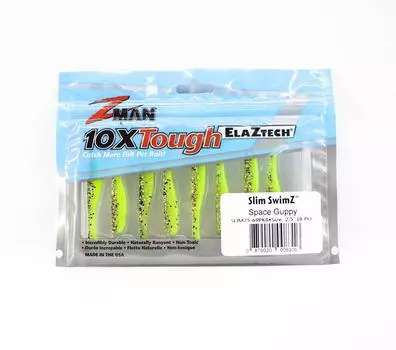 Мягкая приманка Zman Slim SwimZ 2,5 дюйма, 8 шт. в упаковке, космическая гуппи (8316)