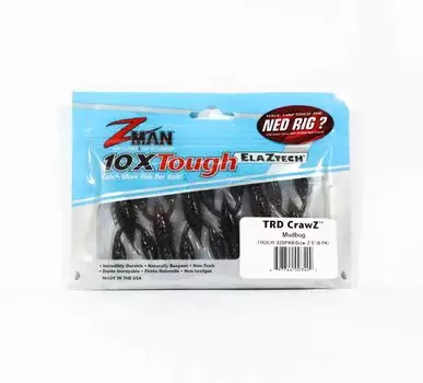 Мягкая приманка Zman TRD Crawz 2,5 дюйма, 6 шт. в упаковке, Mudbug (3400)