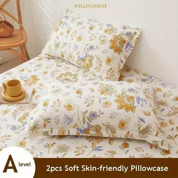Мягкая, приятная для кожи наволочка из смеси хлопка для пары, домашняя спальная кровать, наволочка 48x74 см без наволочки