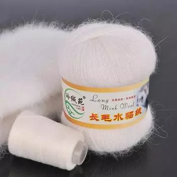 Мягкая пряжа из норковой бархатной шерсти для вязания длинная плюшевая шерстяная кашемировая пряжа для вязания крючком ручной работы шарф свитер на осень-зиму