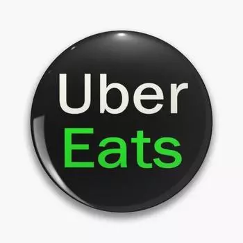 Мягкая пуговица с логотипом Uber Eats, значок на лацкане, брошь для одежды, шляпа, креативная забавная модная булавка, металлический декор