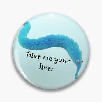 Мягкая пуговица с синим червем, металлическая мультяшная модная одежда, ювелирные изделия, милый креативный значок на воротнике, женская декоративная шляпа для влюбленных