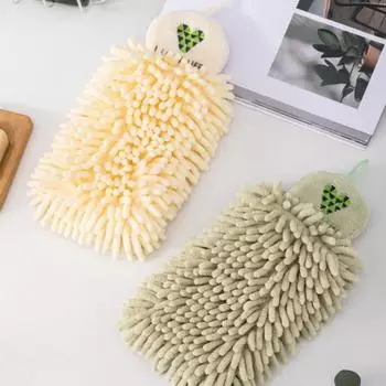 Мягкая пушистая удобная стильная мочалка из синели, подвесная лента для полотенец