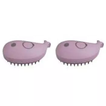 Мягкая расческа для стрижки кошек и собак с зарядкой от USB и электрическим распылителем воды (розовый)