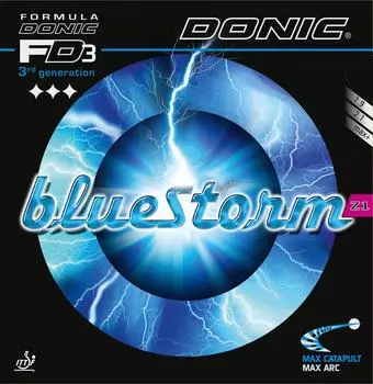 Мягкая резина для настольного тенниса DONIC, синяя, Storm Z2 AL087, черная (AB) МАКС+