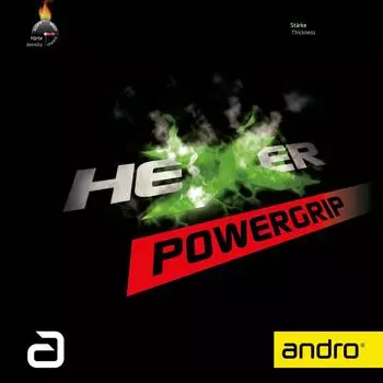 Мягкая резиновая накладка для настольного тенниса andro Spin Tension Hexer Power Grip 112297 черная 1,9 чёрный