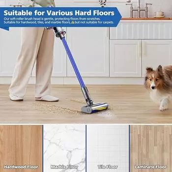 Мягкая роликовая щетка для беспроводных пылесосов Dyson V7 V8 V10 V11 V15 Аксессуары для мотора для деревянного пола с функцией обнаружения пыли светло-зеленый