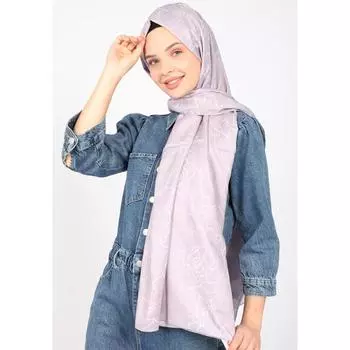 Мягкая саржевая шаль ShantuQ Rose Patterned Dark Powder